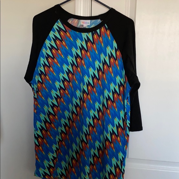Lularoe Aztec print Randy baseball tee - Picture 4 of 4